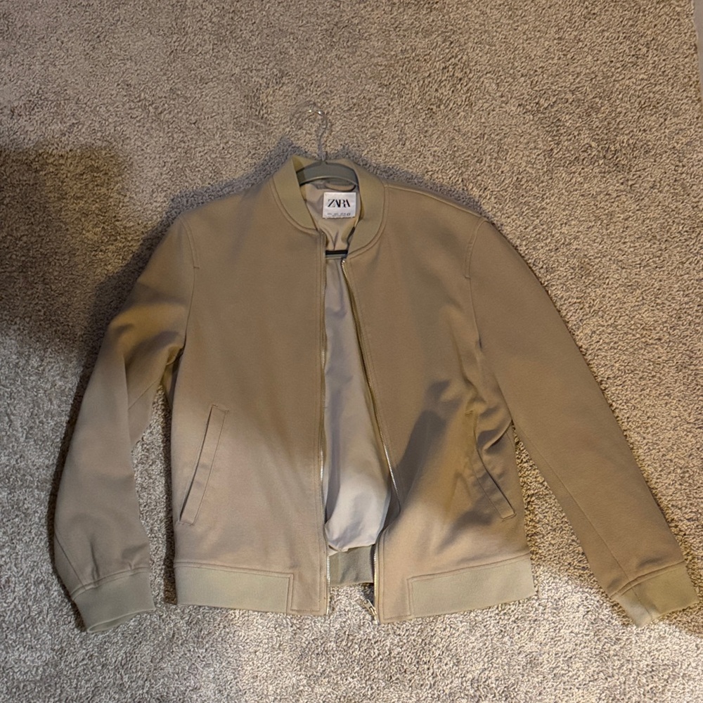 Zara Beige Bomber Jacket for Women